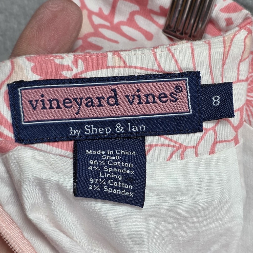 Vineyard Vines Pina Colada Pineapple Margo Skirt Womens 8 Pink Logo‎ Preppy Mini - Picture 6 of 9